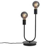 Stolná lampa Art Deco čierna 2-svetlá - Tuning