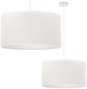 Závesné svietidlo Juta, 1x biele jutové tienidlo, (fi 45cm), w