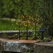 Súprava 3 vonkajších solárnych LED svietidiel Star Trading Firework, výška 40 cm