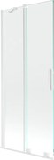 Mexen Velar vaňová zástena dvojkrídlová Posuvný 80 x 150 cm, Priehľadné, Biela - 896-080-000-01-20
