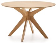 Okrúhly jedálenský stôl s doskou v dubovom dekore ø 120 cm Naanim – Kave Home