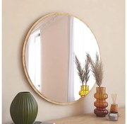 Nástenné zrkadlo OZZE pr. 60 cm hnedá