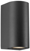 Nordlux - Vonkajšie nástenné svietidlo CANTO 2xGU10/28W/230V IP44 čierne