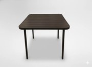 Garden Line ŠTVORCOVÝ ZÁHRADNÝ STÔL 80 x 80 x 72 CM HNEDÝ