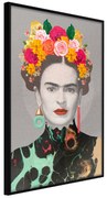 Artgeist Plagát - Majestic Frida [Poster] Veľkosť: 20x30, Verzia: Čierny rám