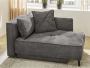 Rozkladacia pohovka Rex, tmavo šedá štruktúrovaná látka%