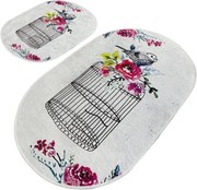 Sada 2 kusů koupelnových předložek Cage vícebarevná