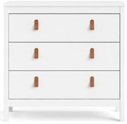 Biela nízka komoda 82x80 cm Madrid – Tvilum