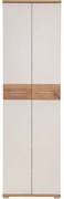 Biela prírodná šatníková skriňa v dekore duba 59x199 cm Topix – Germania