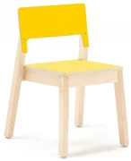 Detská stolička LOVE, V 380 mm, breza, laminát - žltá