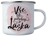 Bohemia Gifts Plechový hrnček - Pro zamilované, 350 ml