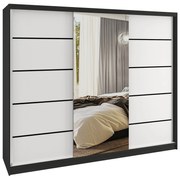 Šatníková skriňa SERENITY 232 cm biely mat MBP SERENITY SZP8/0/B/W/0/HIAL