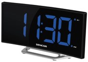 Sencor - Budík s LCD displejom 1,5W/1xCR2032/5V čierna