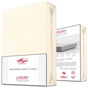 JERSEY PRESTIERADLO 180X200 CM, VÝŠKA 30 CM KRÉMOVÉ