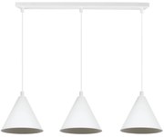 Závesné svietidlo Soho, 3x biele kovové tienidlo, (fi 14cm)