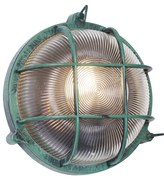 Vonkajšie nástenné svietidlo zelené okrúhle IP44 - Noutica