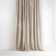 Goldea vianočný bavlnený záves - severské stromčeky 140x150 cm