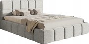 Manželská posteľ 160 cm Cirsten 160 (s roštom, s úl. priest.) (svetlá sivá)