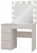 Toaletný stolík Micras 2 (kašmír) (L) (so zrkadlom) (s LED osvetlením). Akcia -20%. Vlastná spoľahlivá doprava až k Vám domov. 1132479