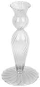 Sklenený svietnik PT LIVING Swirl, výška 17 cm