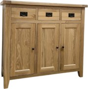 Komoda na dokumenty s 3 zásuvkami a dvierkami, 126x43x110 cm