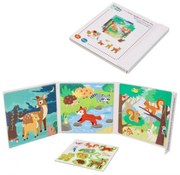 Magnetická vkladačka/puzzle kniha, Lesné zvieratká