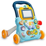 Detské interaktívne chodítko, stolček s príslušenstvom Zoo, modré