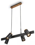 Briloner 4059045 - Závesné svietidlo ERA na lankách 4xGU10/10W/230V čierne