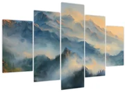 Obraz - Maľovaná horská krajina (150x105 cm)