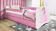 XXXLutz POSTEĽ PRE DETI A MLÁDEŽ 80/160 cm, biela, pink MID.YOU - Detské izby - 00214200023F
