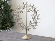 Bronzový antik kovový stojan s háčikom na dekoráciu - 12*50 cm