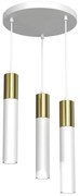 Luster na lanku CASSA 3xGU10/8W/230V biela/zlatá