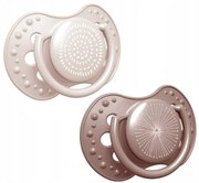 Lovi Silikónové dynamické cumlíky 3-6m, Harmony Girl - pudrová