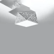 Stropné svietidlo Hexa, 1x sivé plastové tienidlo, (biely plast), (25 cm)