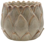 Latté obal na kvetináč s listovým vzorom Gaston - Ø 13*10 cm