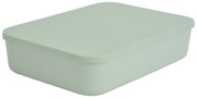 Svetlozelený plastový úložný box s vekom 35,5x25,5x8 cm – Homéa
