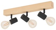 Stropné svietidlo v čiernej a prírodnej farbe 5x48 cm TOWNSHEND 3 – EGLO