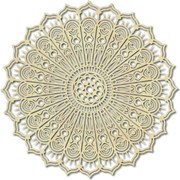 Drevený Obraz na Stenu – Mandala Kvet Pokoja|  KLAROT: Prírodná preglejka - Topoľ  natural Rozmer 30 cm 3802-38578 PR0203 HEU+