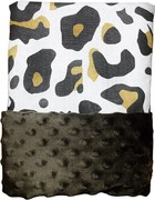 Deka Leopard/minky hnedá 60x70 cm – detská deka s leopardím motívom