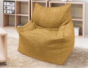 Sedací vak Norvik, jantárovo žltá štruktúrovaná tkanina%