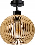 BERGE Stropné LED svietidlo KINKIET 1xE27 - WOOD - čierne