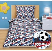 Bellatex Bavlnené obliečky Junior Futbal, 140 x 200 cm, 70 x 90 cm