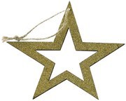 DECOLED Zlatá hviezda, dutá, 15 cm