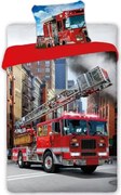 Bavlnené obliečky HASIČI - červené - 140x200 cm