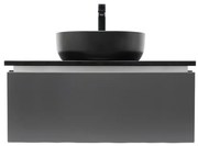 Kúpeľňová skrinka žulovou doskou a umývadlom SAT Feel 80x30x46 cm antracit SATFEEL80ANTZB