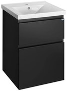 Aqualine Aqualine, ALTAIR umyvadlová skrinka 52x72,5x45 cm, čierna matná, AI655
