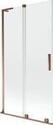 Mexen Velar L, 2-krídlová posuvná vaňová zástena 100 x 150 cm, 8mm číre sklo, ružové zlato, 896-100-003-01-60