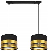 Závesné svietidlo Intense Gold, 2x textilné tienidlo (mix 6 farieb), (výber z 3 farieb konštrukcie)