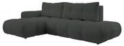 Rozkladacia rohová čalúnená sedacia súprava s úložným priestorom v tvare L ALMADA ľavá antracit