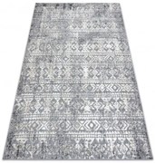 Koberec SOLE D3732 Aztécky, romby - ploské tkanie, sivý/ béžový